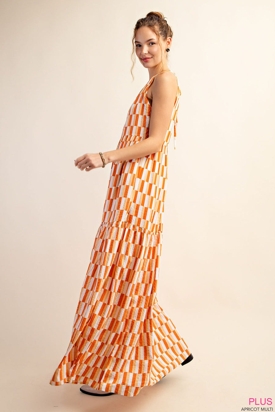 apricot dress maxi Marielle Apricot Multi Maxi Dress