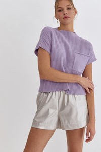 Knit Mock Neck Top