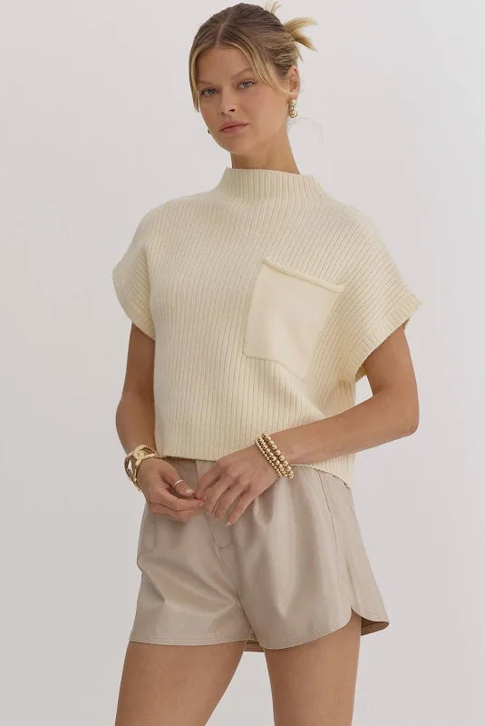 Knit Mock Neck Top