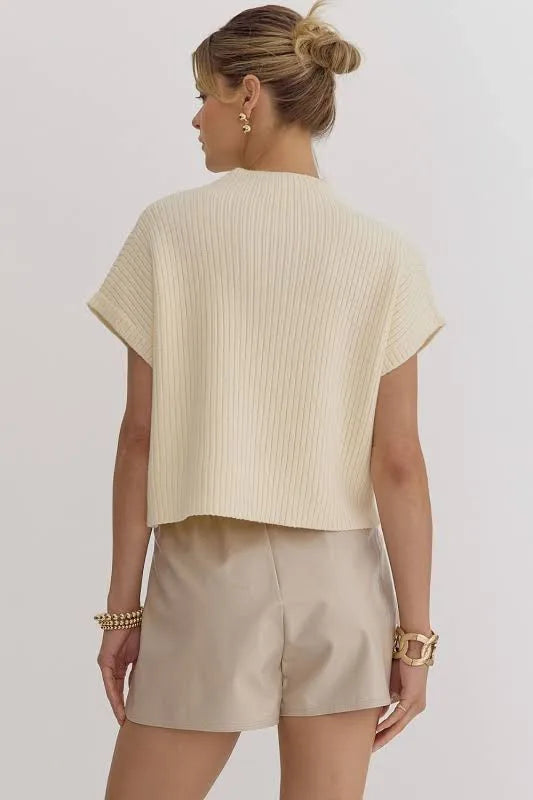 Knit Mock Neck Top