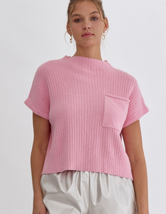 Knit Mock Neck Top